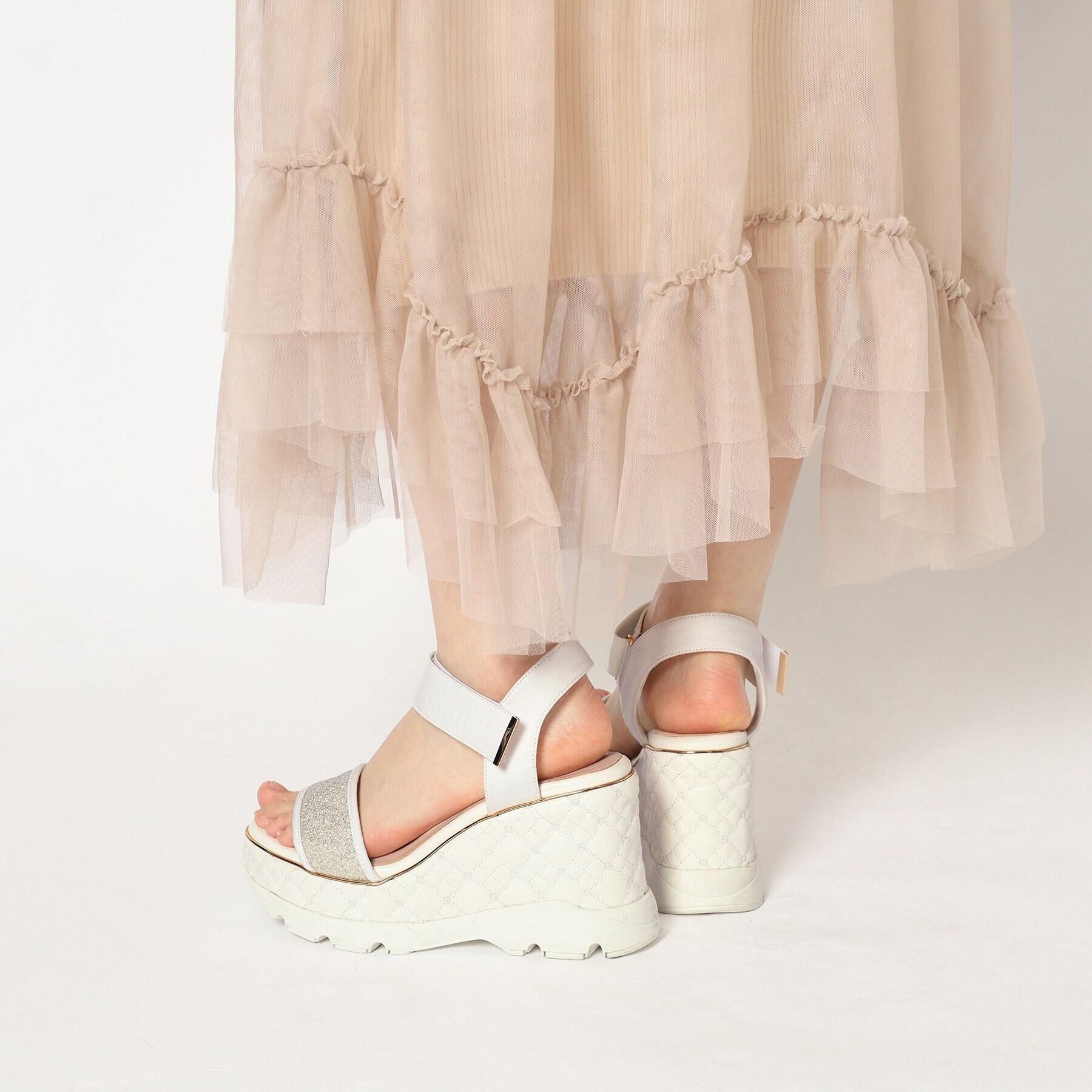 ESPERANZA「キルティングウェッジソールスポサン」|サンダル|アイボリー(904)