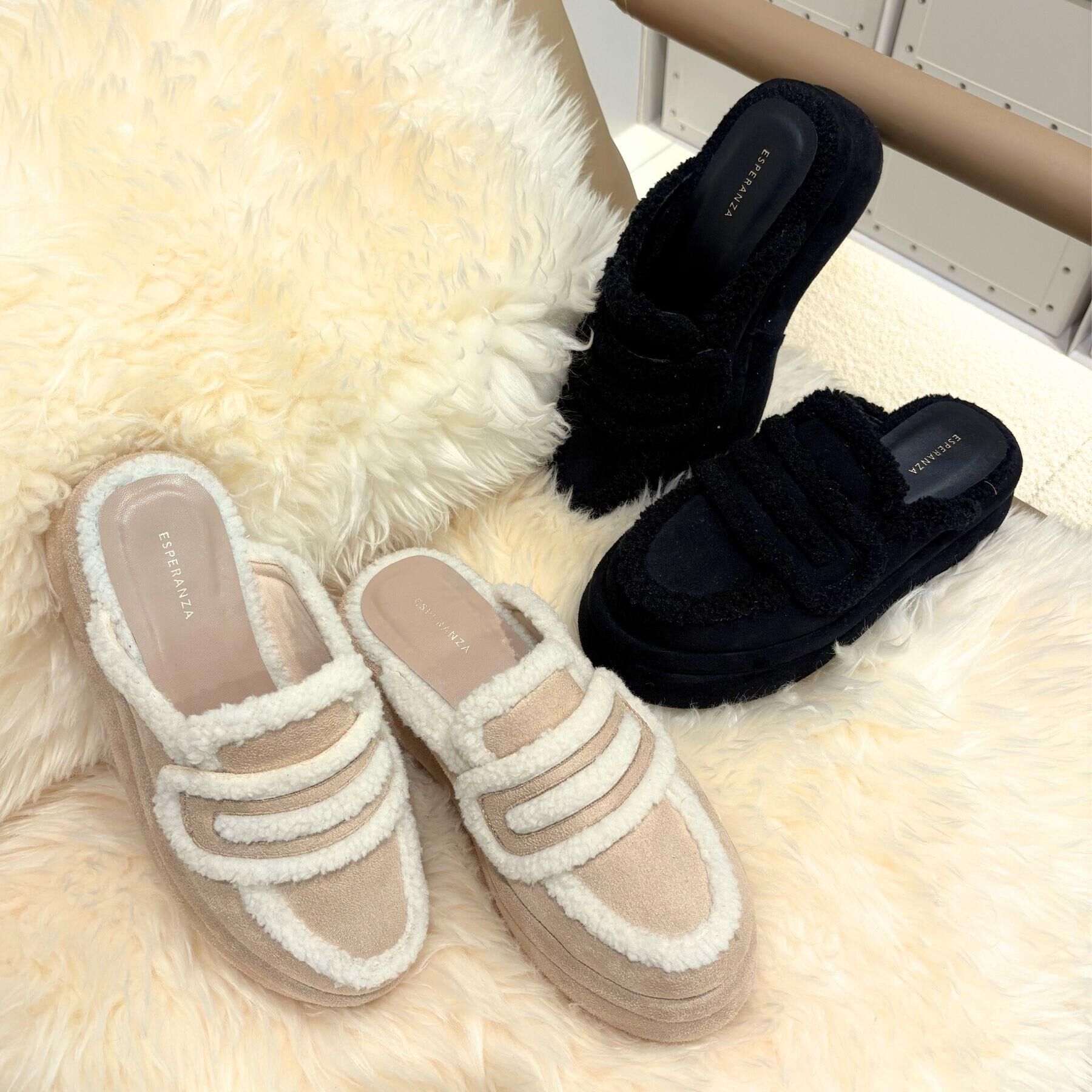 ESPERANZA「ふわもこボアサボ」|サンダル|