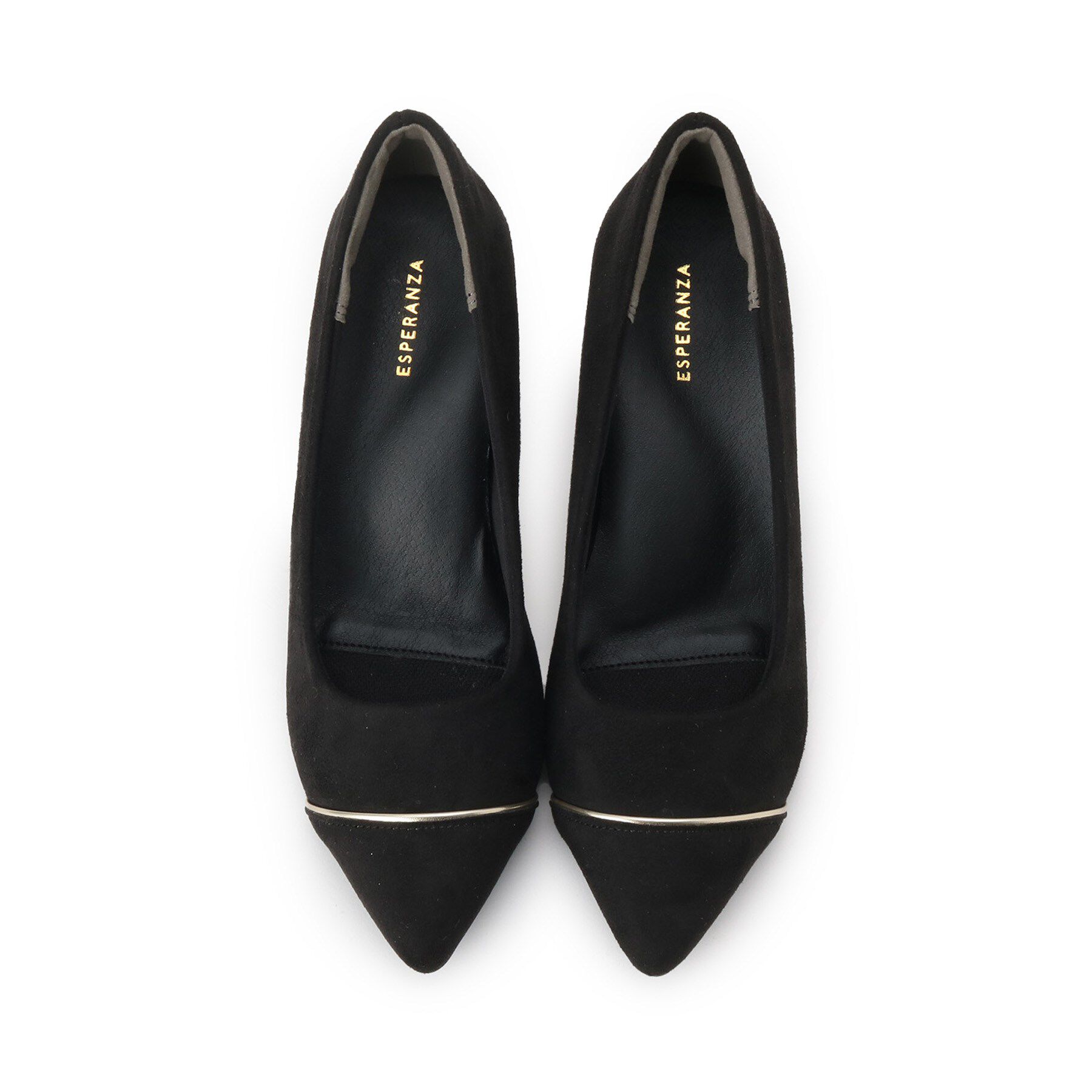 ESPERANZA「【EC先行販売】ラメヒールゴールドラインパンプス」|パンプス|