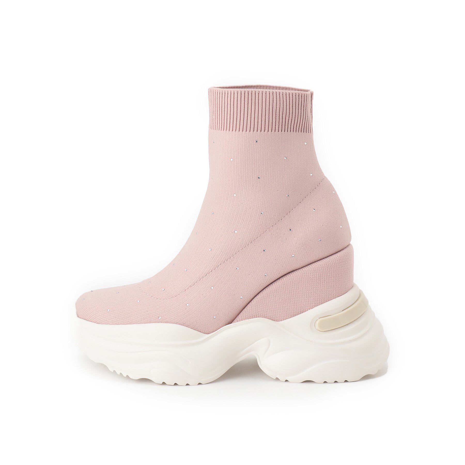 ESPERANZA「【EC先行販売】スニーカーソールラインストーンニットブーツ」|ショートブーツ|