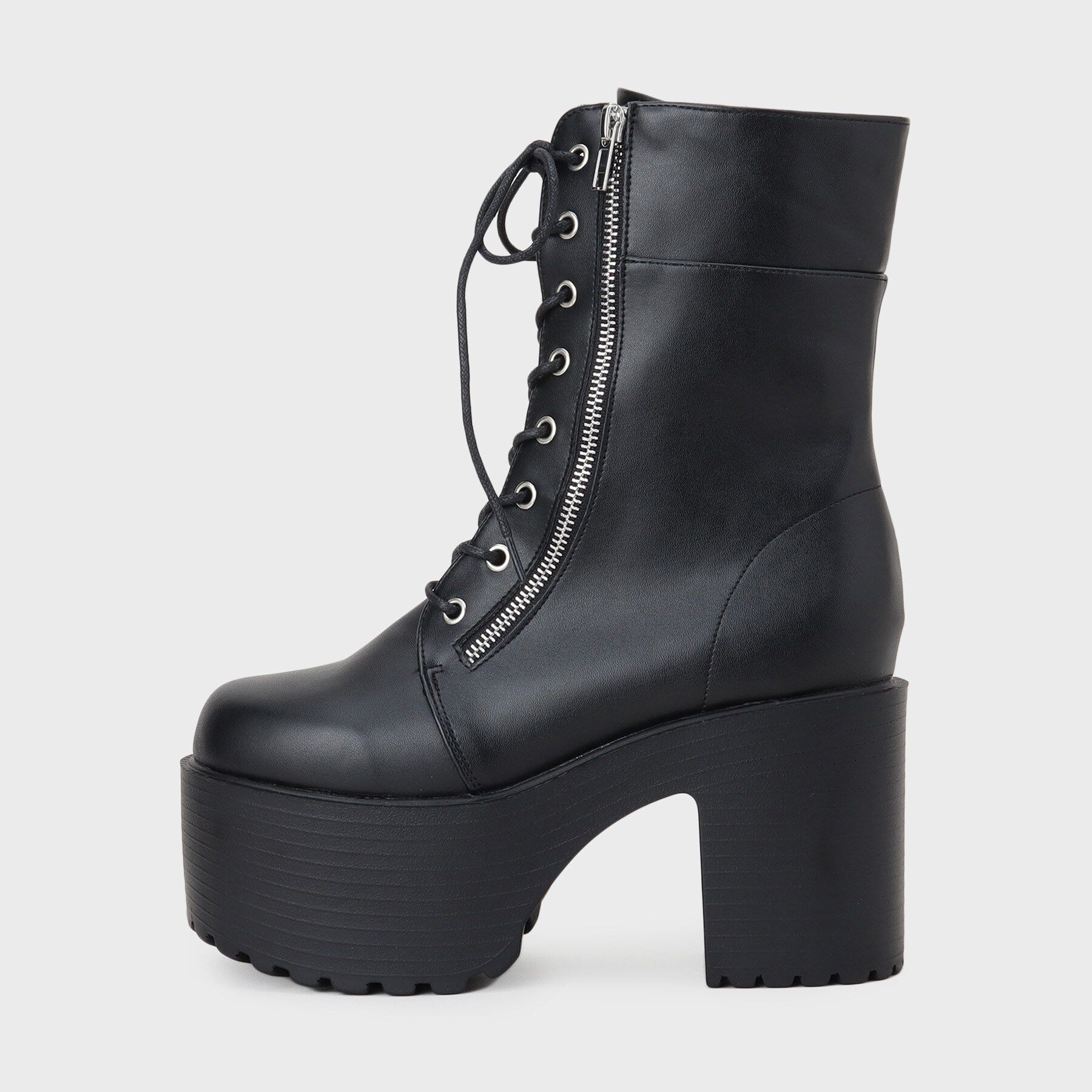 csT&P「厚底サイドジップミドル丈ブーツ」|ショートブーツ|