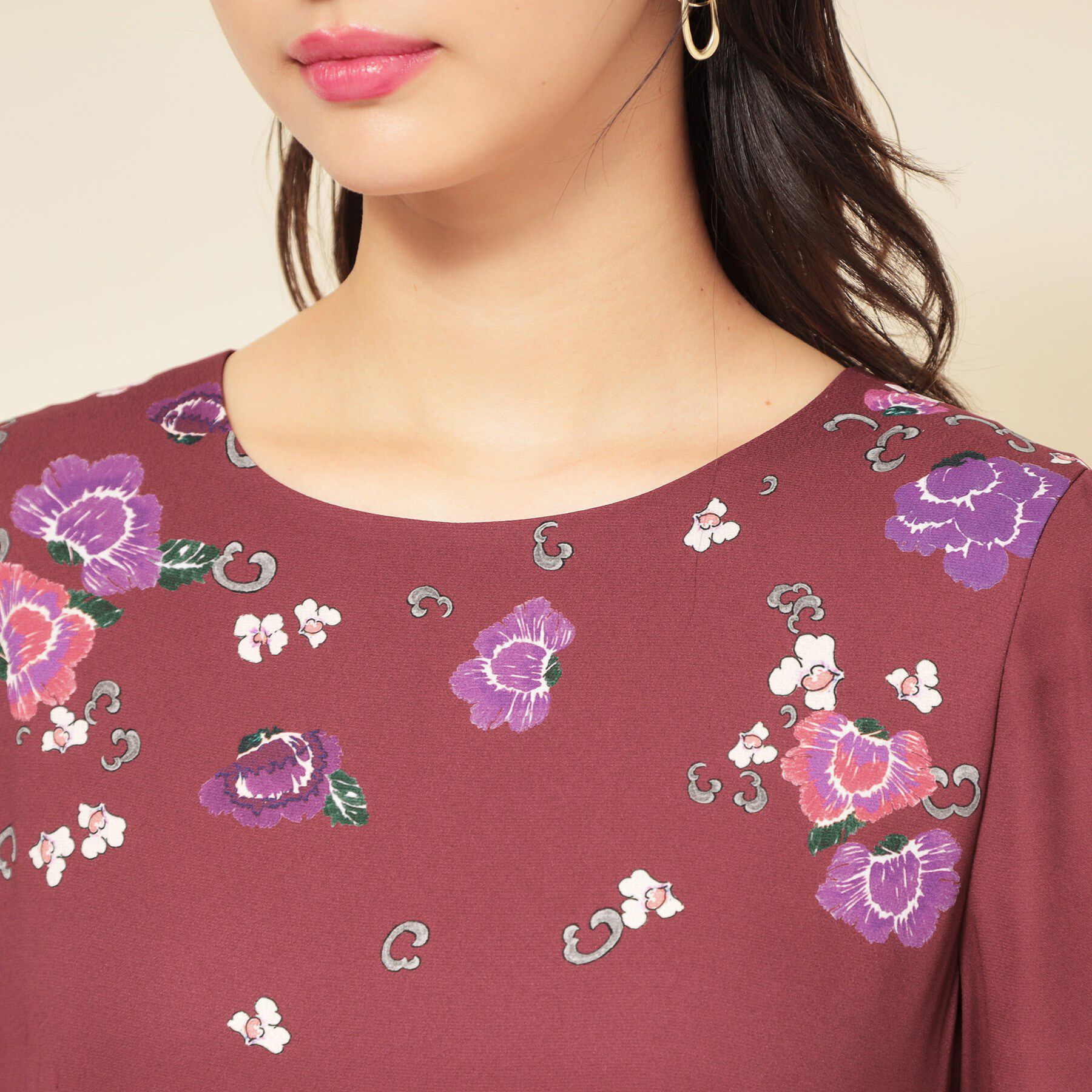 SunaUna「【co creation and yours／SS～L】花柄パネルワンピース」|ワンピース|