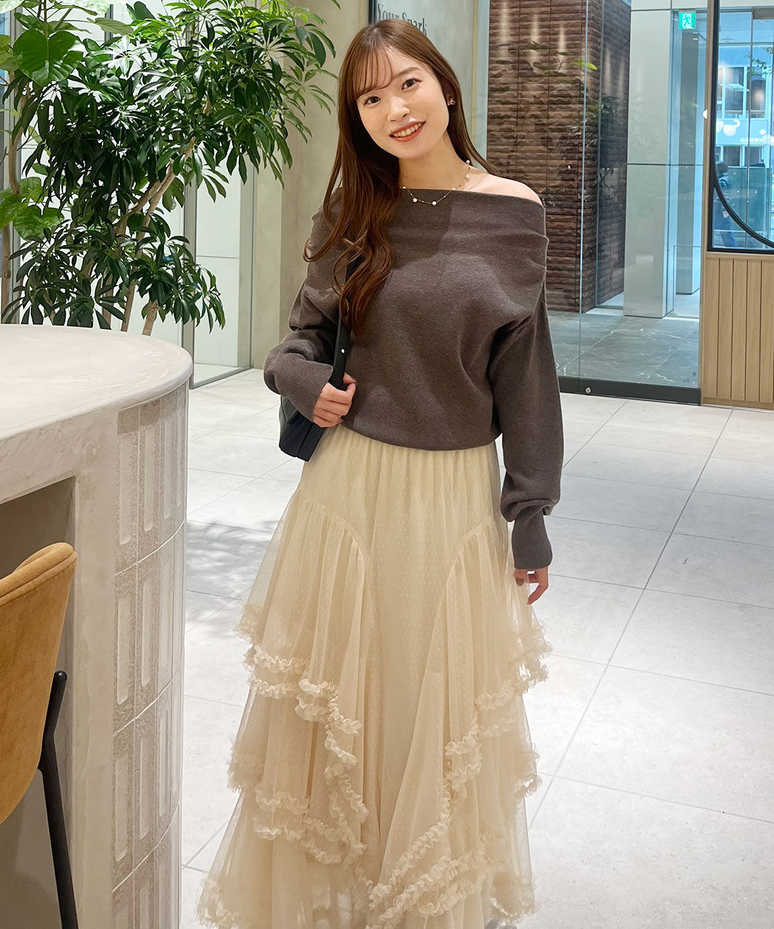 COCO DEAL「ドットチュールティアードフレアスカート」|スカート|