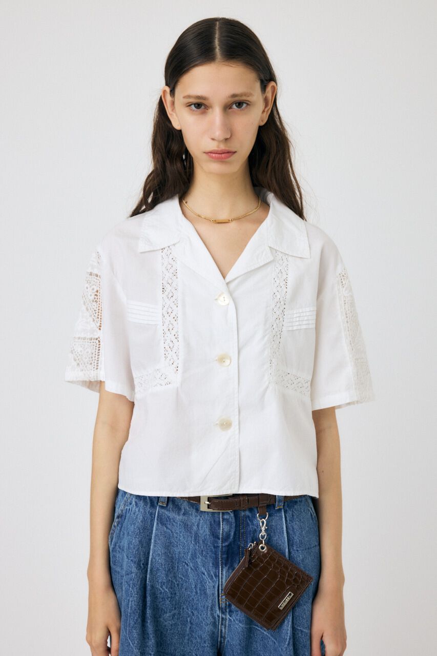 MOUSSY「CROCHET COMBI シャツ」|シャツ・ブラウス|