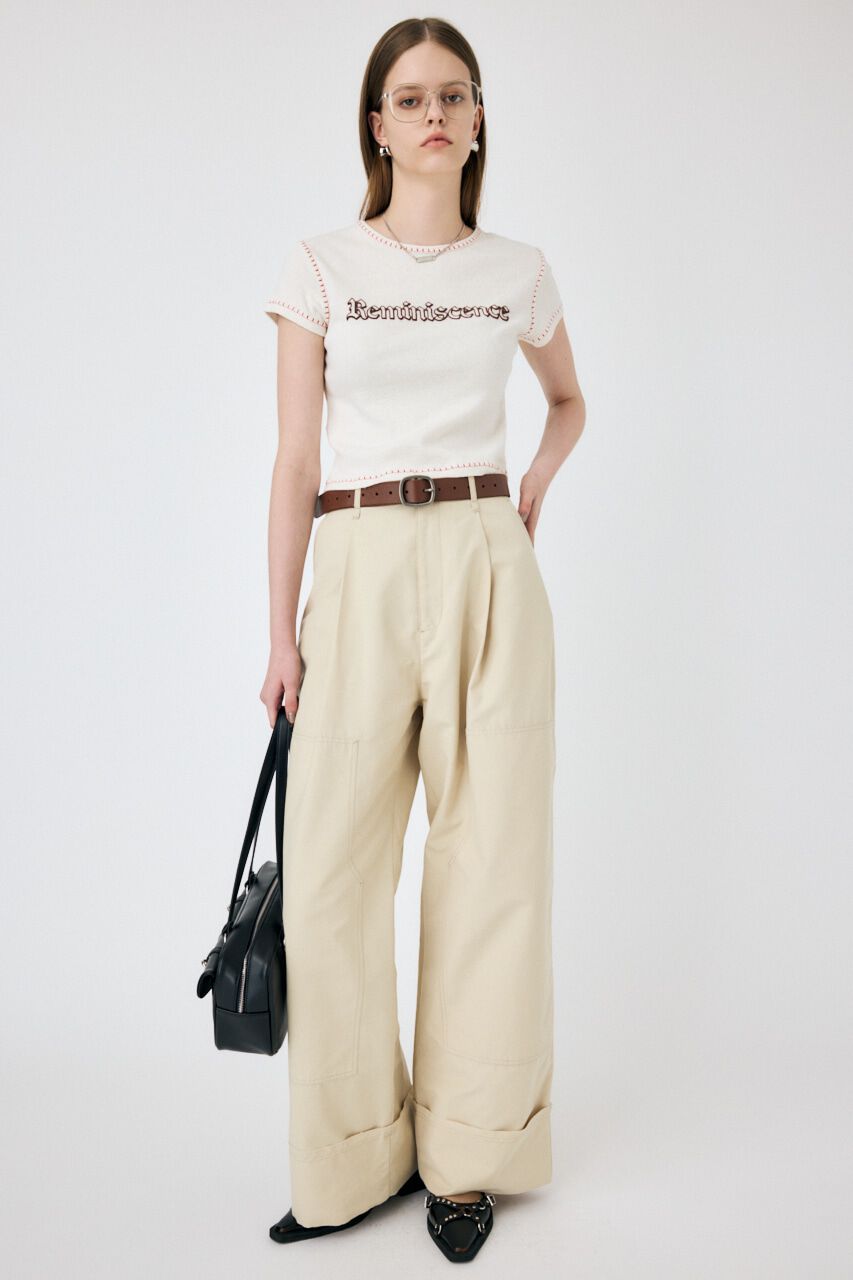 MOUSSY「CONTRAST ステッチ Tシャツ」|Tシャツ・カットソー|