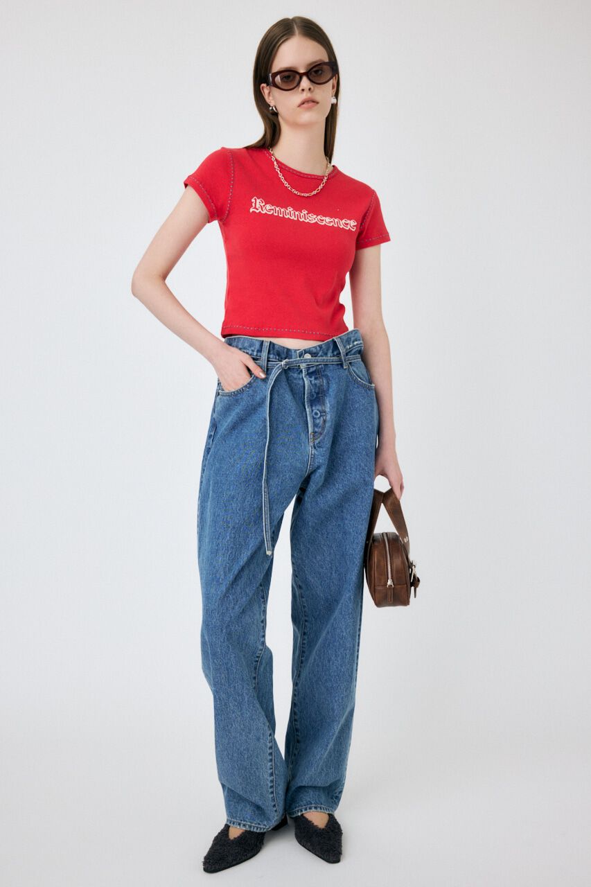 MOUSSY「CONTRAST ステッチ Tシャツ」|Tシャツ・カットソー|