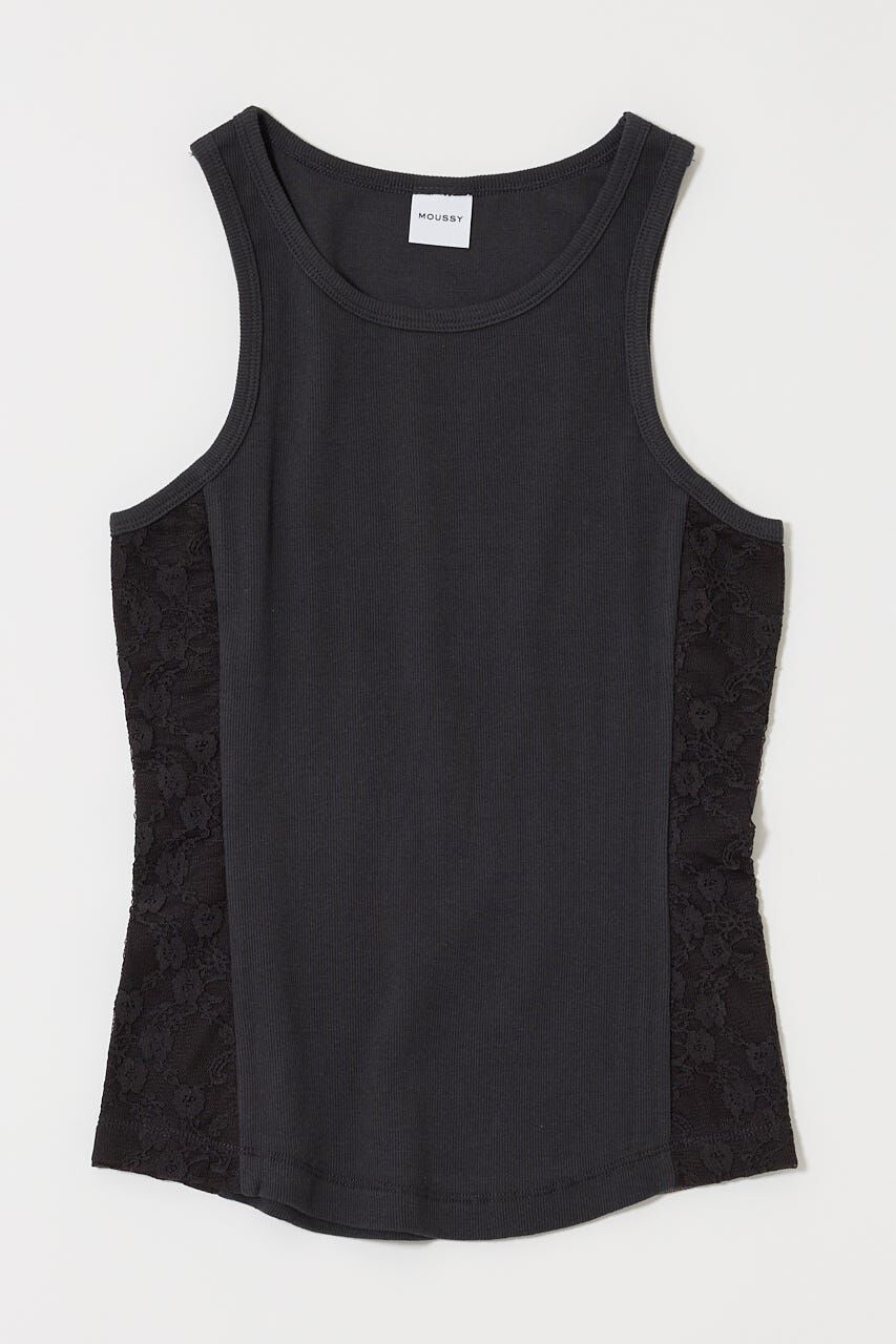 MOUSSY「LACE DOCKING タンクトップ」|タンクトップ|L/BLK1