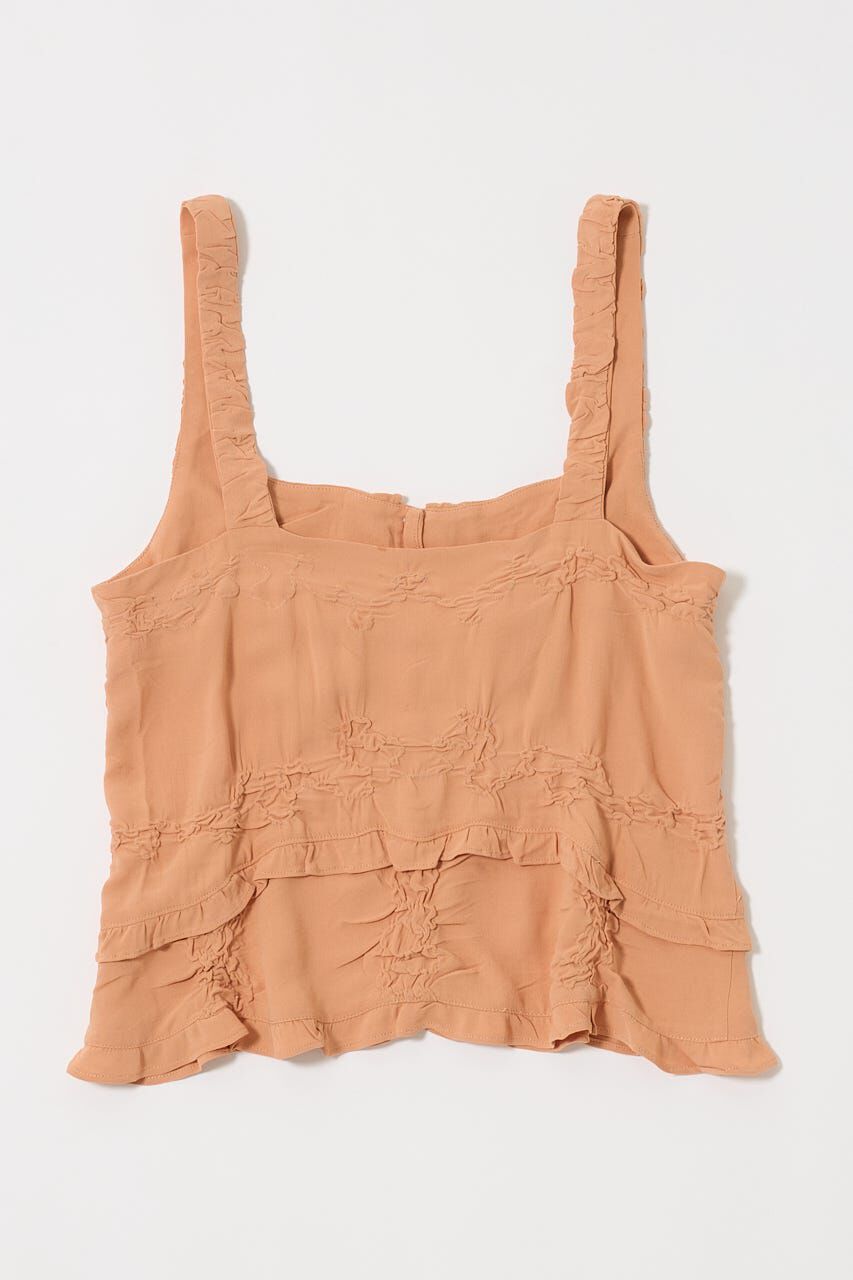 MOUSSY「BUTTON UP SMOCKING キャミ」|キャミソール|