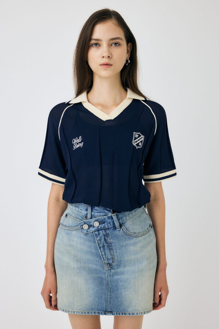 MOUSSY「H/S KNIT GAME シャツ」|ニット・セーター|