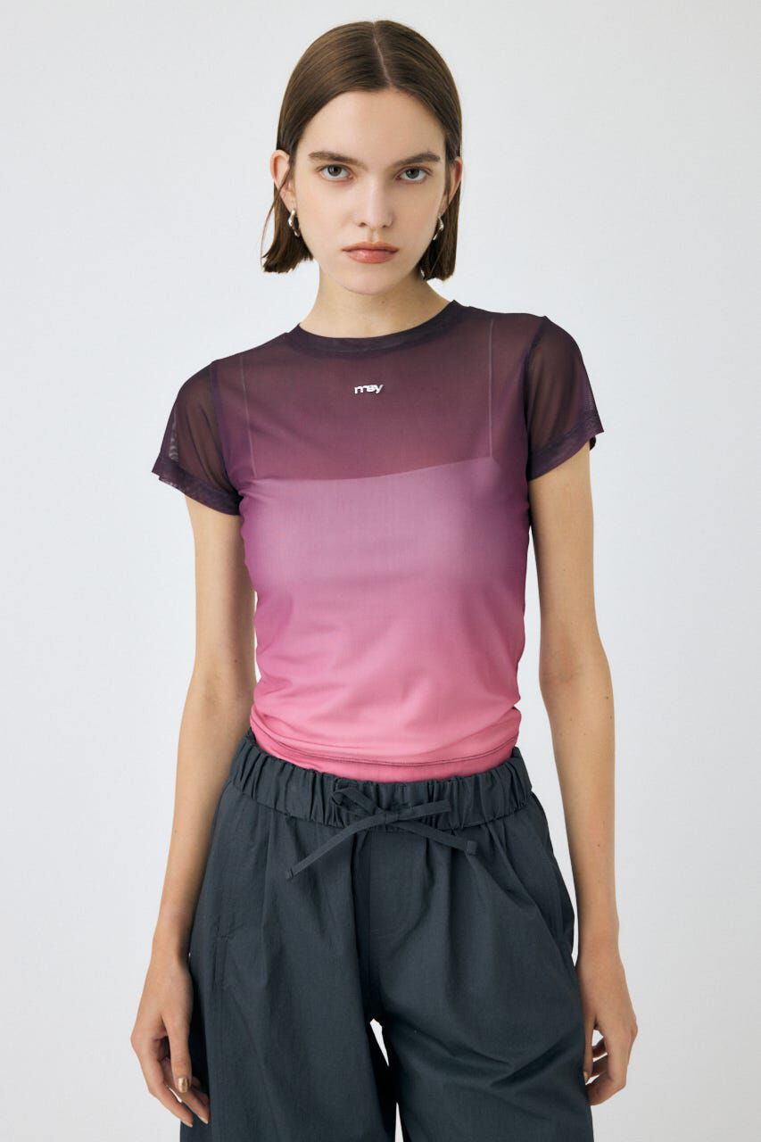 MOUSSY「GRADATION シアー TEE」|Tシャツ・カットソー|