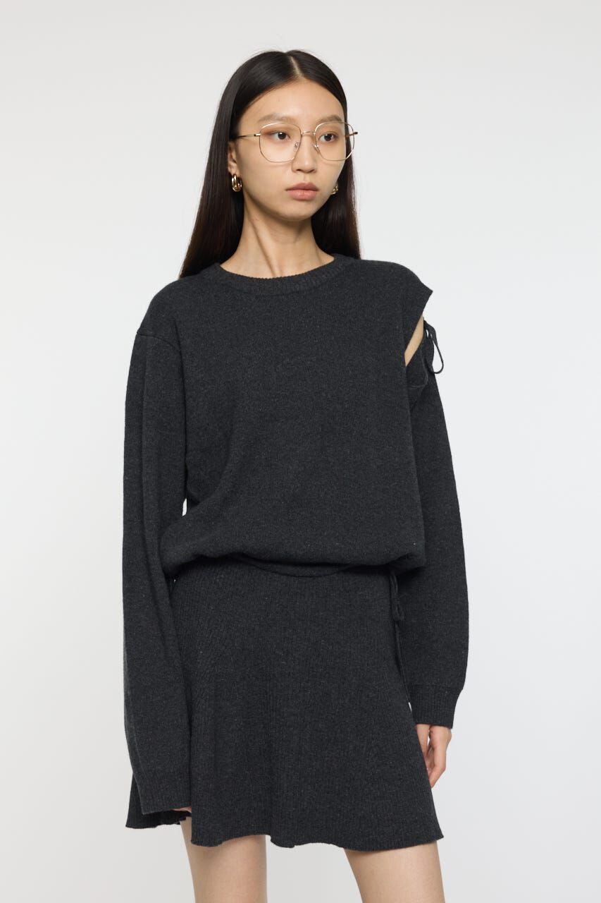 MOUSSY「TIED RIBBON セーター & ミニスカート」|ワンピース|