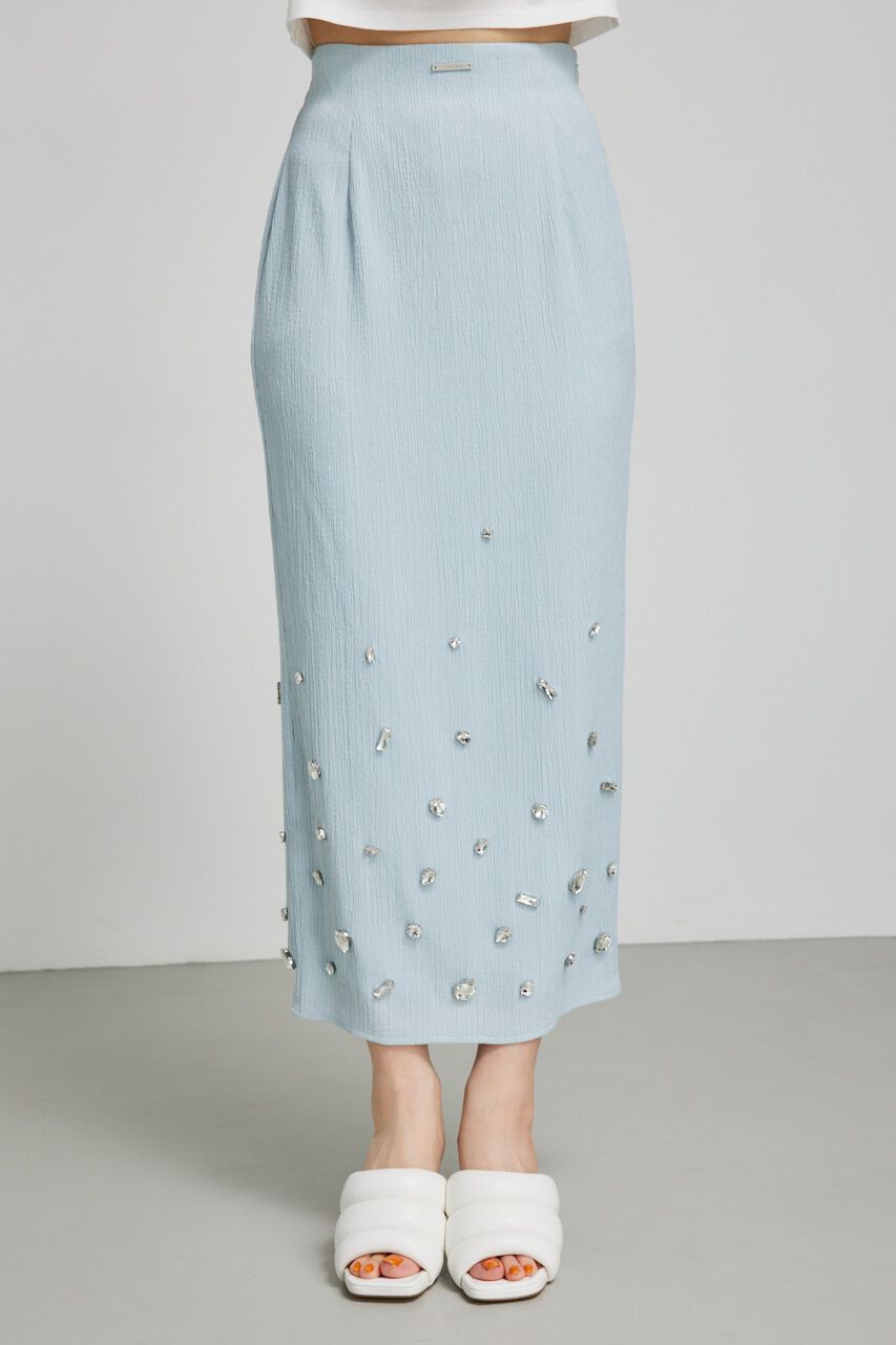 rienda「ビジューヘムJ/WタイトSK」|スカート|