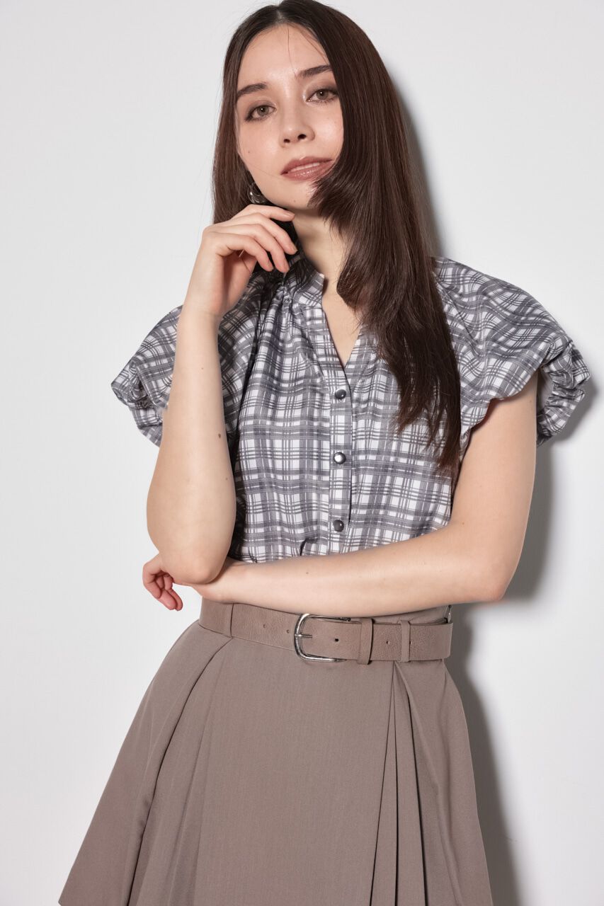 rienda「スカーフ付きバルーンフリルブラウス」|シャツ・ブラウス|