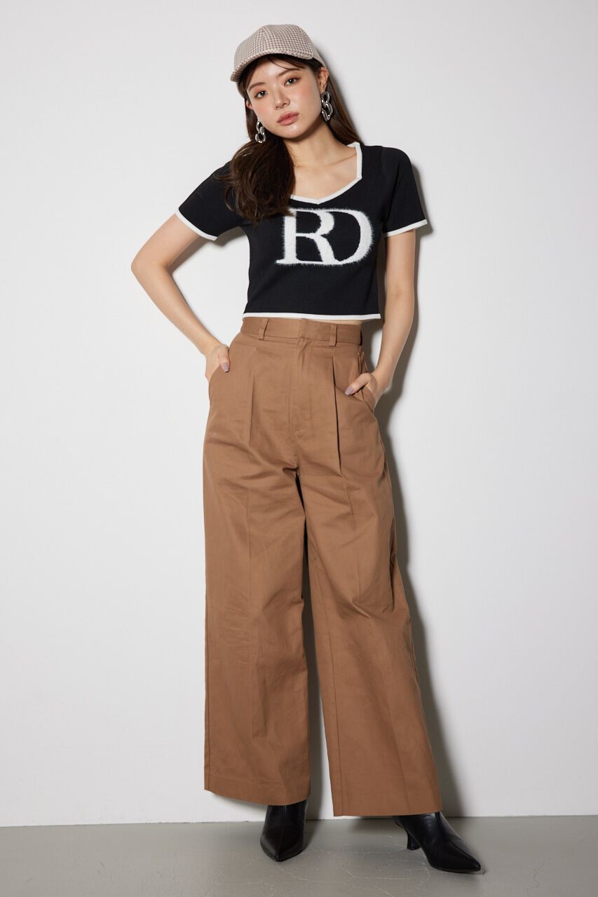 rienda「フロントタックチノジャストウエストパンツ」|その他|