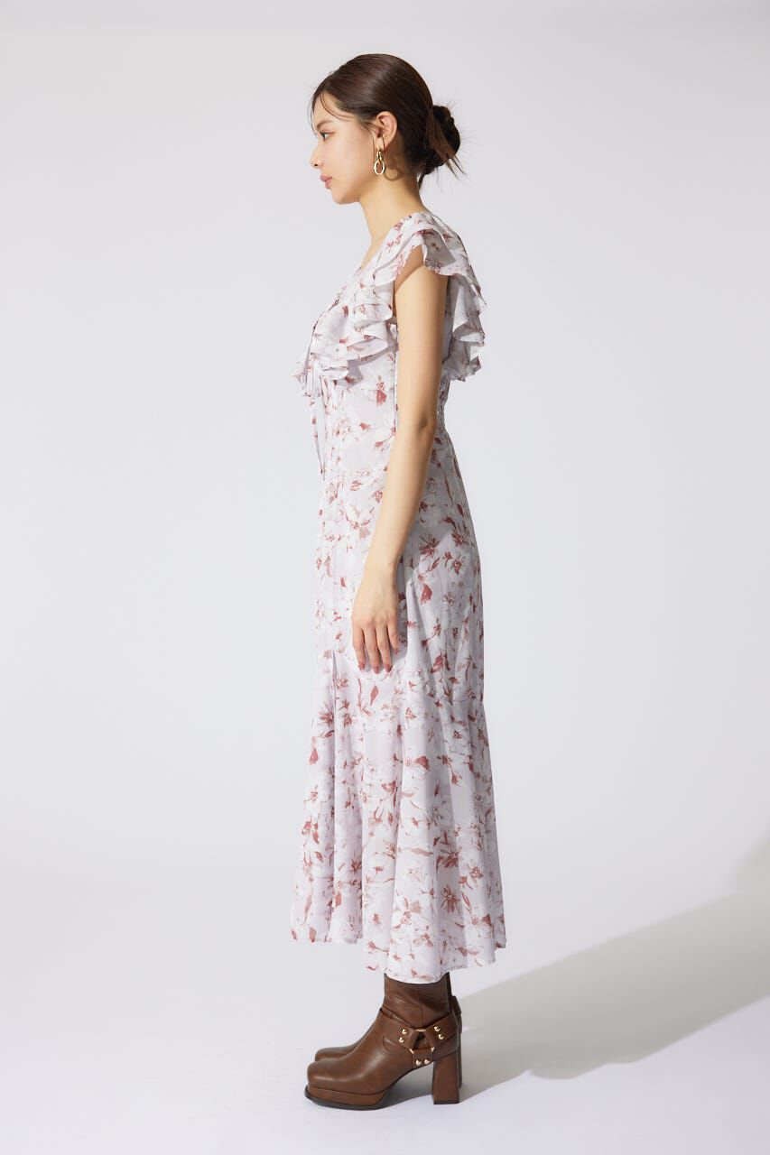 rienda「フリルフラワーロングワンピース」|ワンピース|