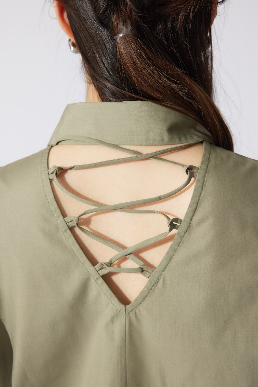 rienda「フリルスリーブデザインシャツトップス」|シャツ・ブラウス|