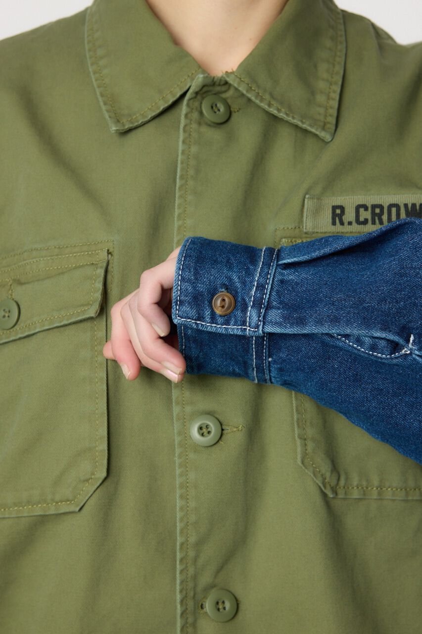 RODEO CROWNS「デニムドッキングミリタリールーズシャツ」|シャツ・ブラウス|