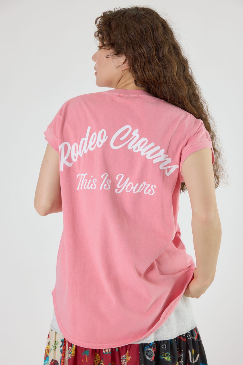 RODEO CROWNS「FADEロゴノースリーブトップス」|ニット・セーター|L/RED1