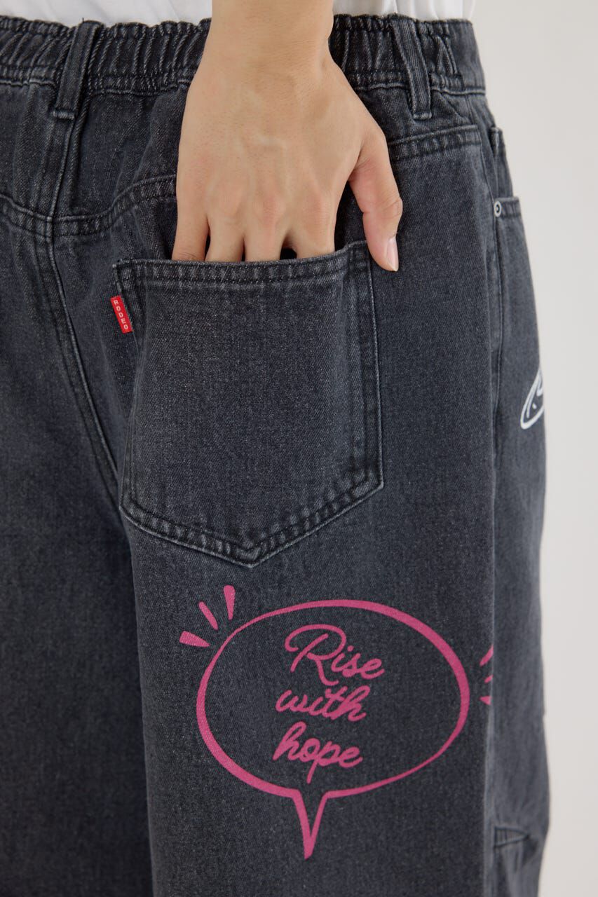 RODEO CROWNS「ラクガキバミューダデニムパンツ」|デニム|