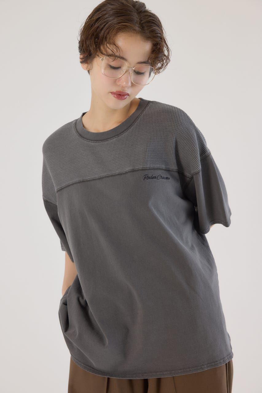 RODEO CROWNS「ワッフルコンビカットトップス」|Tシャツ・カットソー|