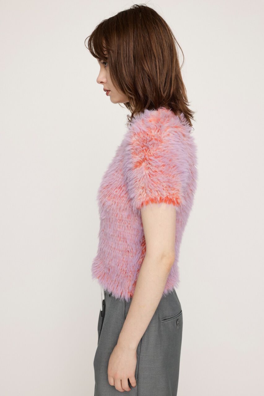 SLY「MIX SHAGGY TINY Tシャツ」|ニット・セーター|