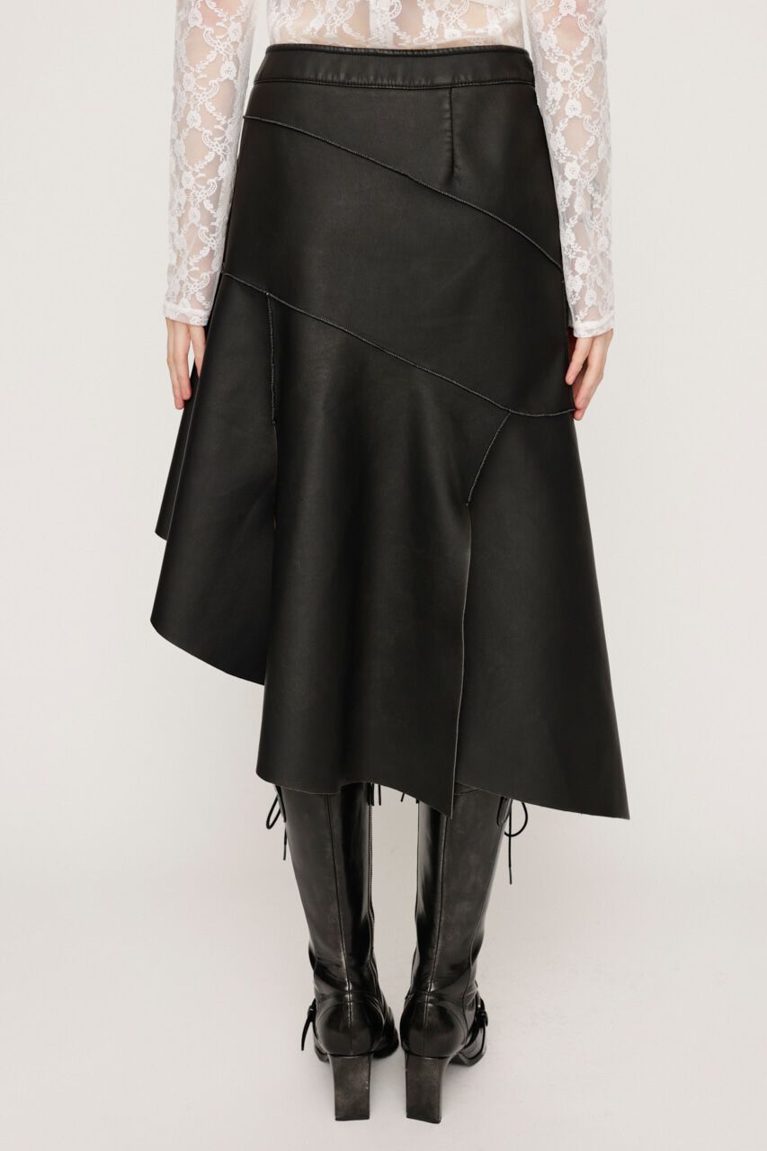 SLY「RANDOM HEM F／LEATHER ミディアムスカート」|スカート|
