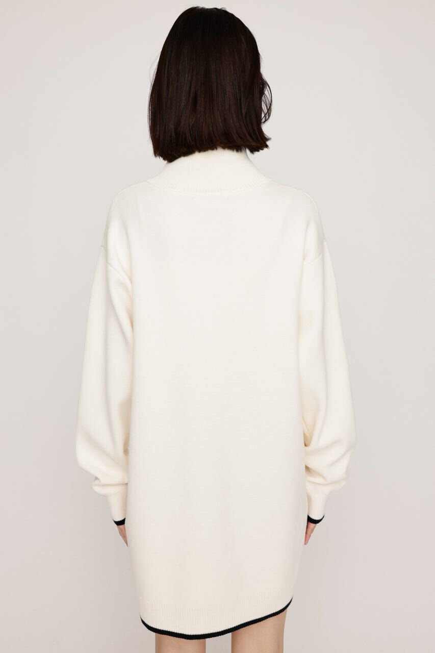 SLY「HALF ZIP HN KNIT ショートワンピース」|ワンピース|