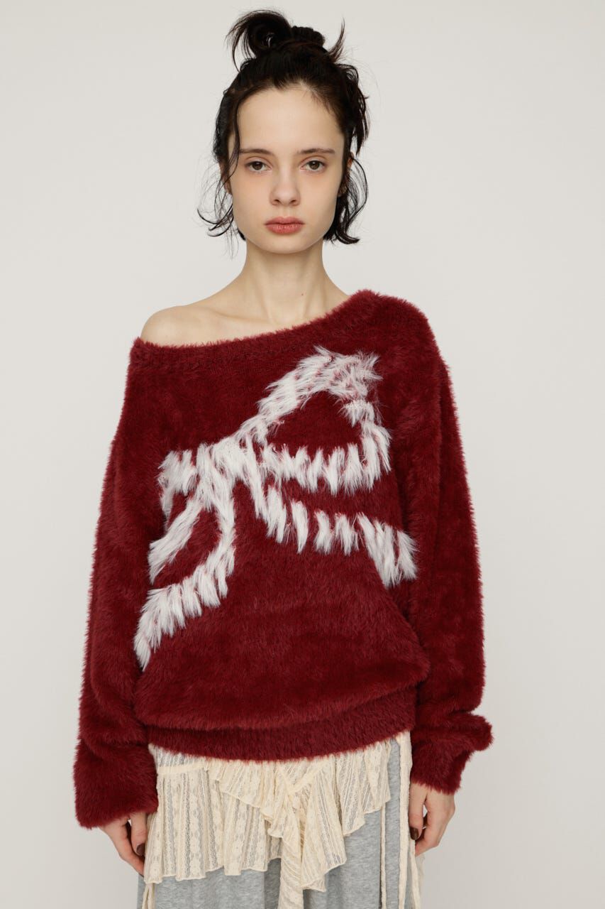 SLY「ONE SHOULDER RIBBON KNIT トップス」|ニット・セーター|