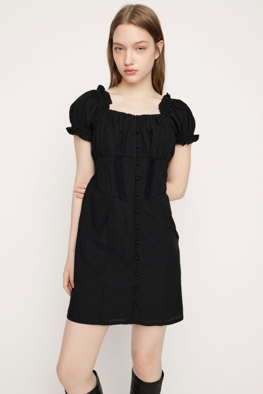 SLY「GATHER RIBBON ショートワンピース」|ワンピース|