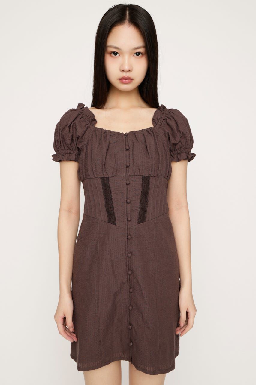 SLY「GATHER RIBBON ショートワンピース」|ワンピース|