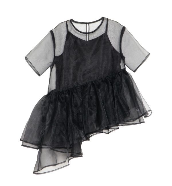 ELENDEEK「【yuumi&times;ELENDEEK】CAMI SET ASYMMETRY BL」|シャツ・ブラウス|