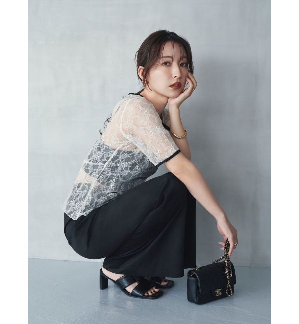 ELENDEEK「【yuumi&times;ELENDEEK】LACE TRIM CS」|Tシャツ・カットソー|