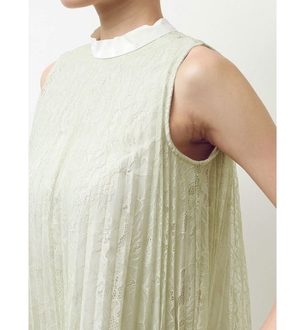 MERCURYDUO「バイカラーレースプリーツミニワンピース」|ワンピース|