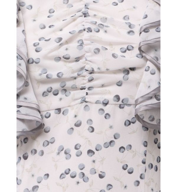 MERCURYDUO「ダブルラッフルバイカラーパイピングワンピース」|ワンピース|