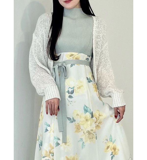 MERCURYDUO「透かし編みラメ混ボレロカーディガン」|カーディガン|