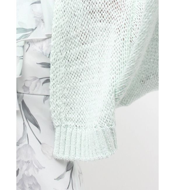 MERCURYDUO「透かし編みラメ混ボレロカーディガン」|カーディガン|