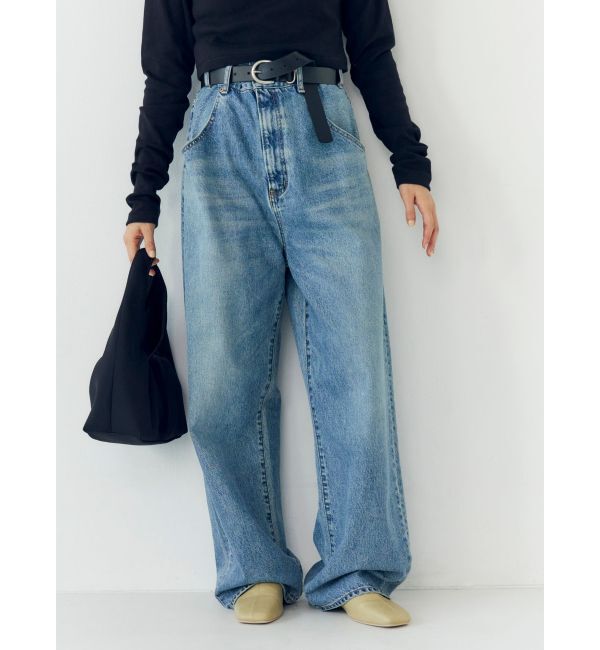 Ungrid「ウエストデザインルーズデニム」|デニム|