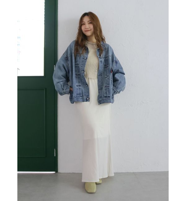 Ungrid「ルーズシルエットデニムジャケット」|ブルゾン・スタジャン|