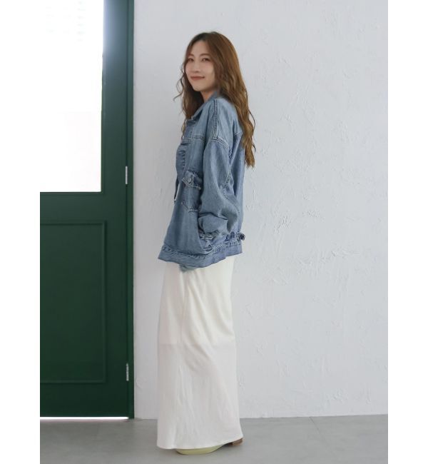 Ungrid「ルーズシルエットデニムジャケット」|ブルゾン・スタジャン|
