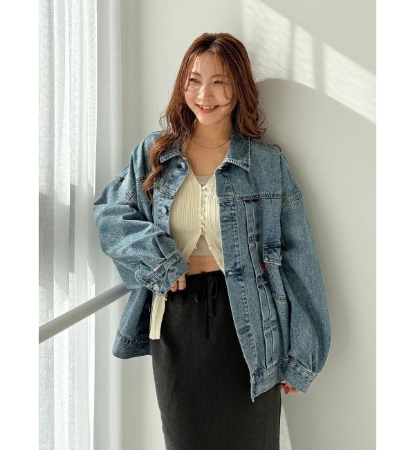 Ungrid「ルーズシルエットデニムジャケット」|ブルゾン・スタジャン|