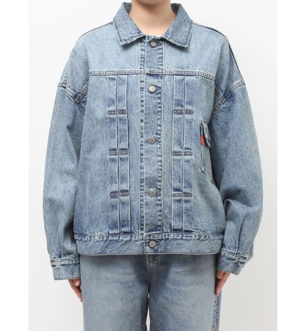 Ungrid「ルーズシルエットデニムジャケット」|ブルゾン・スタジャン|