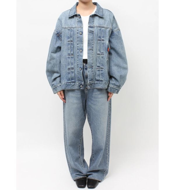 Ungrid「ルーズシルエットデニムジャケット」|ブルゾン・スタジャン|