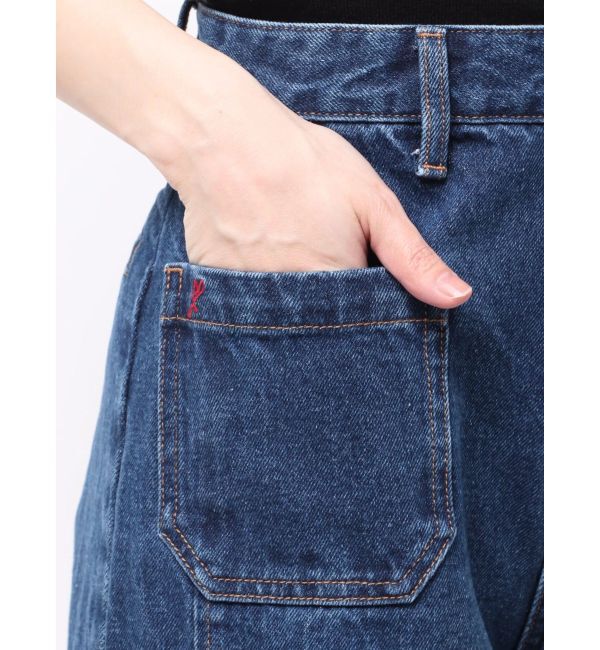 LAGUNAMOON「パッチポケットセミワイドデニムパンツ」|デニム|