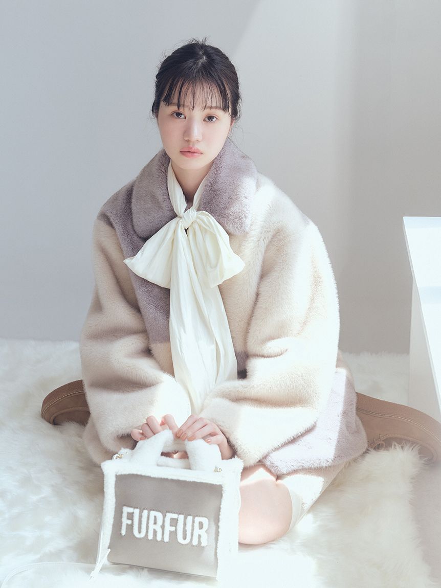 FURFUR「【WEB・一部店舗限定カラー】ムートンロゴトートバッグ」|トートバッグ|