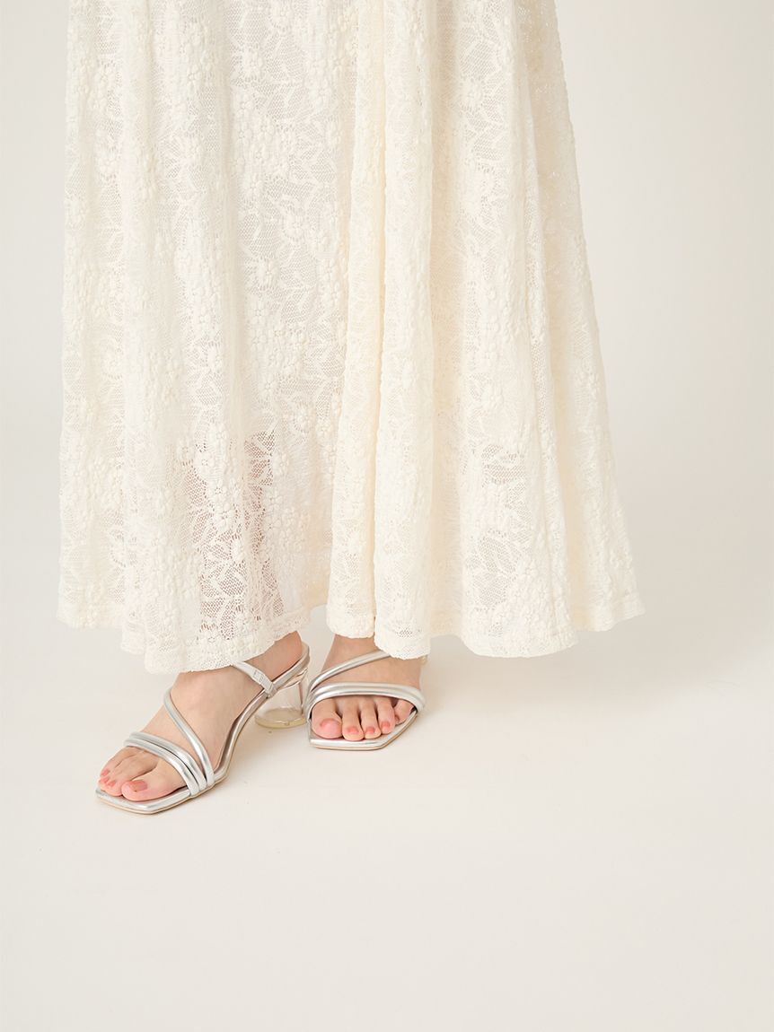 FRAY I.D「スクエアネックストレッチレースワンピース」|ワンピース|