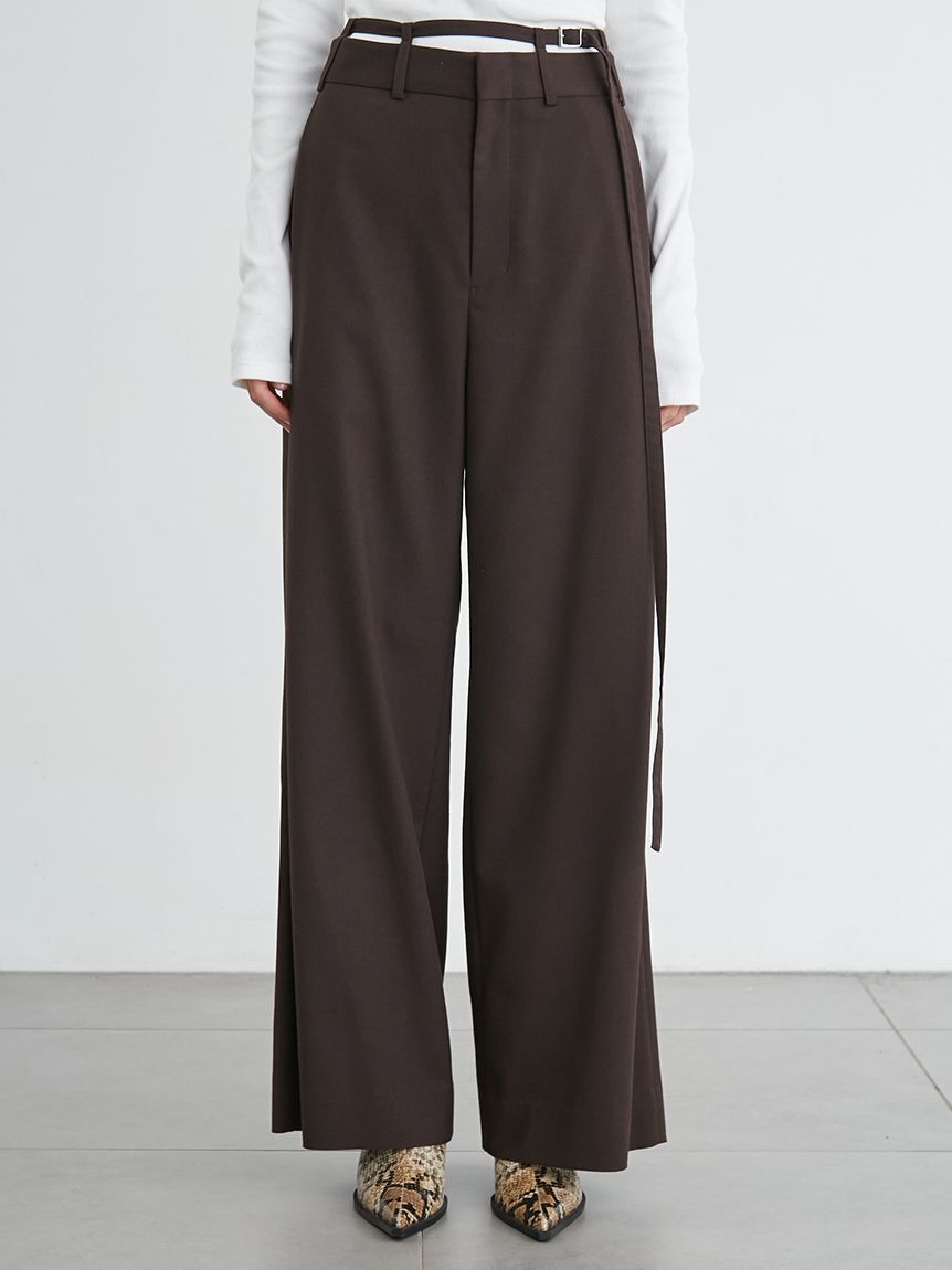 styling/「【セットアップ対応】ダブルベルトスーツパンツ」|チノ|