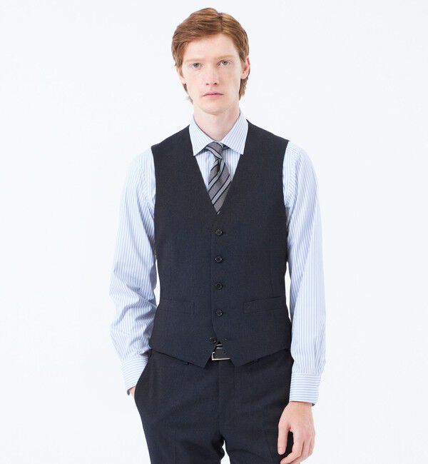 MACKINTOSH PHILOSOPHY「トロッター ウェストコート ピンヘッドストレッチ」|その他|ブルー