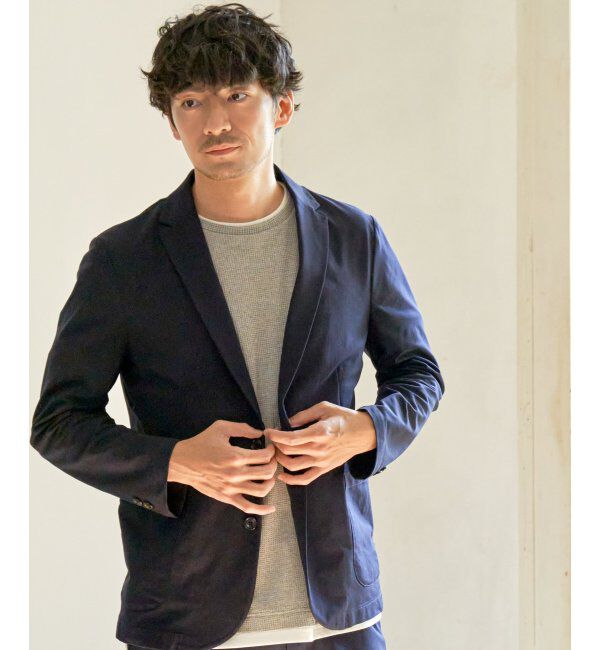 IKKA LOUNGE「【セットアップ対応】GOKU楽ワーク 速乾鹿の子ジャケット」|テーラードジャケット|