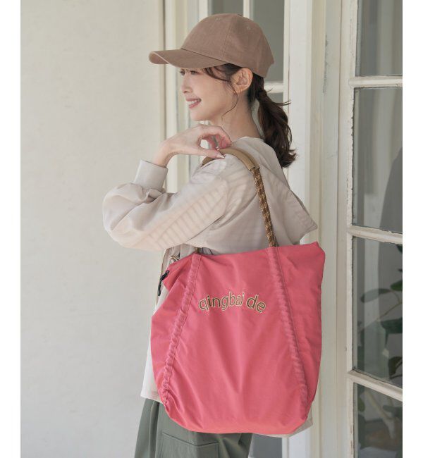 ikka「撥水ロゴ刺繍ロープトートバッグ」|その他|