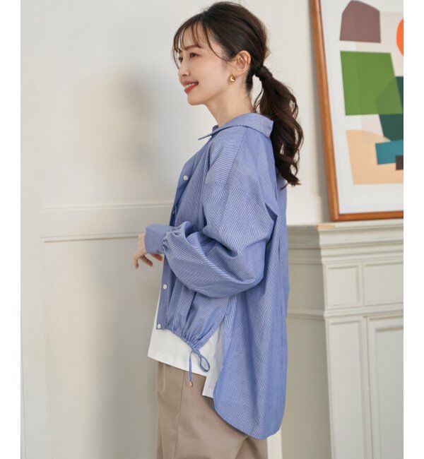 ikka「【雑誌InRed4月号掲載】ドロストロングテールシャツ【親子コーデ】」|シャツ・ブラウス|